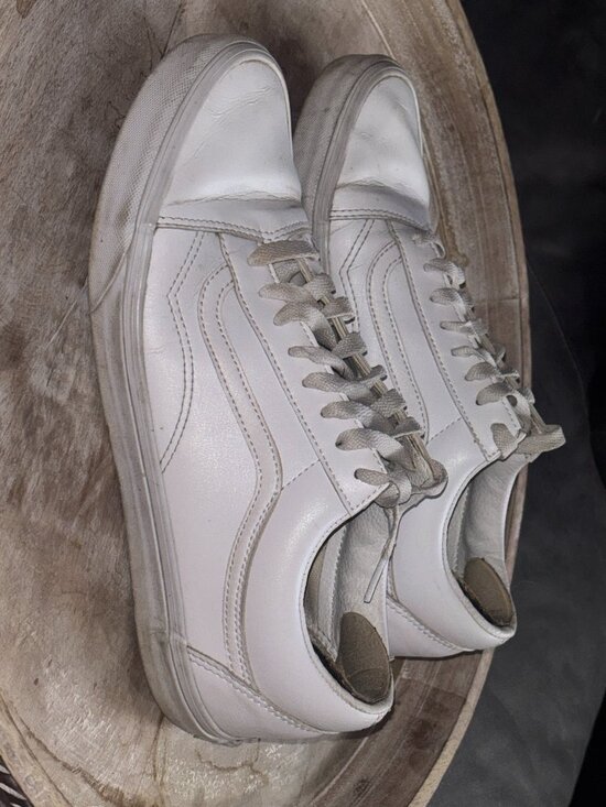 Vans Old Skool White Leather Sneakers – Men\'s Size 10 main image 6